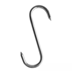 Carlig Macelarie cu 2 capete ascutite pentru agatat carne, 16 cm INOX