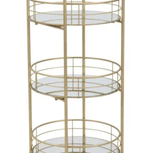 Carucior Servire Mauro Ferretti Glam Rotondo Ø 38X77,5 cm, Auriu