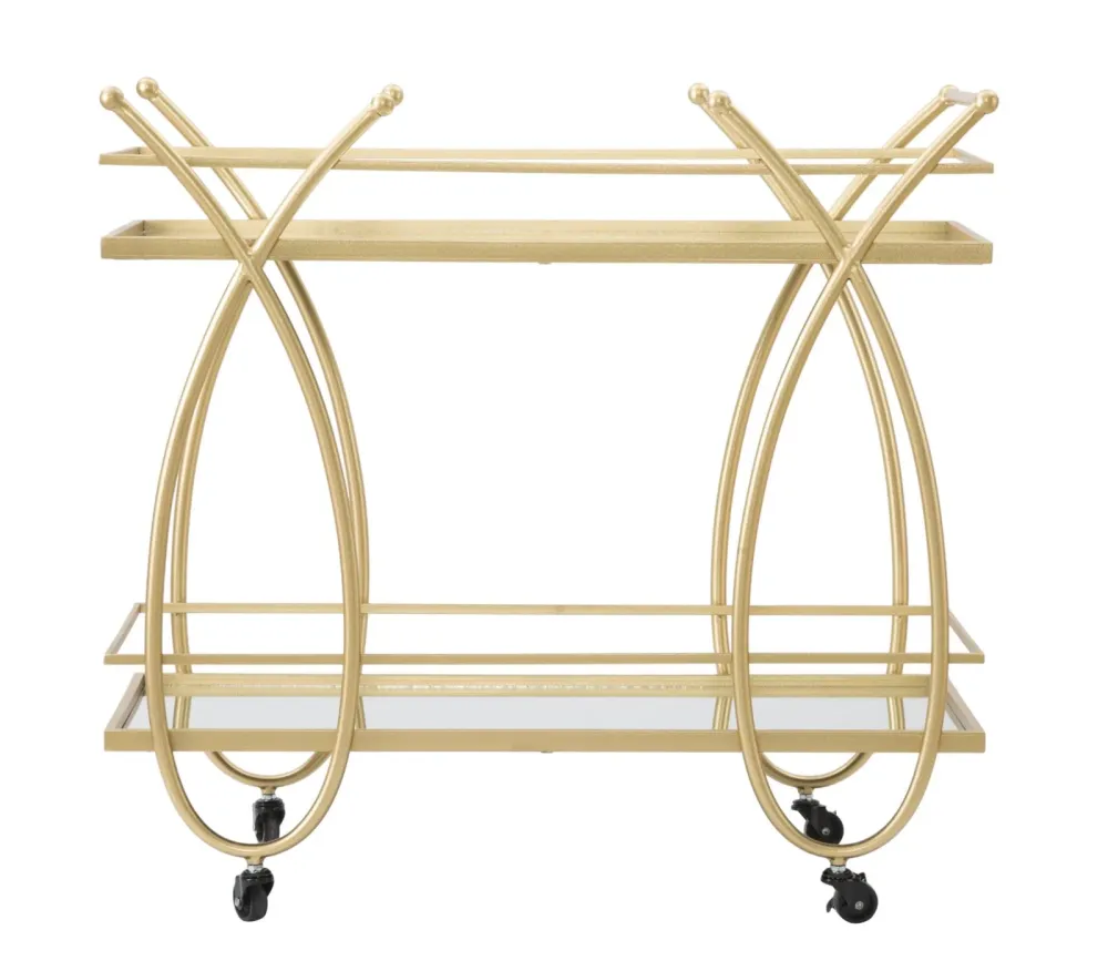 Carucior Servire Mauro Ferretti Ribbon 80X40X75 cm, Auriu