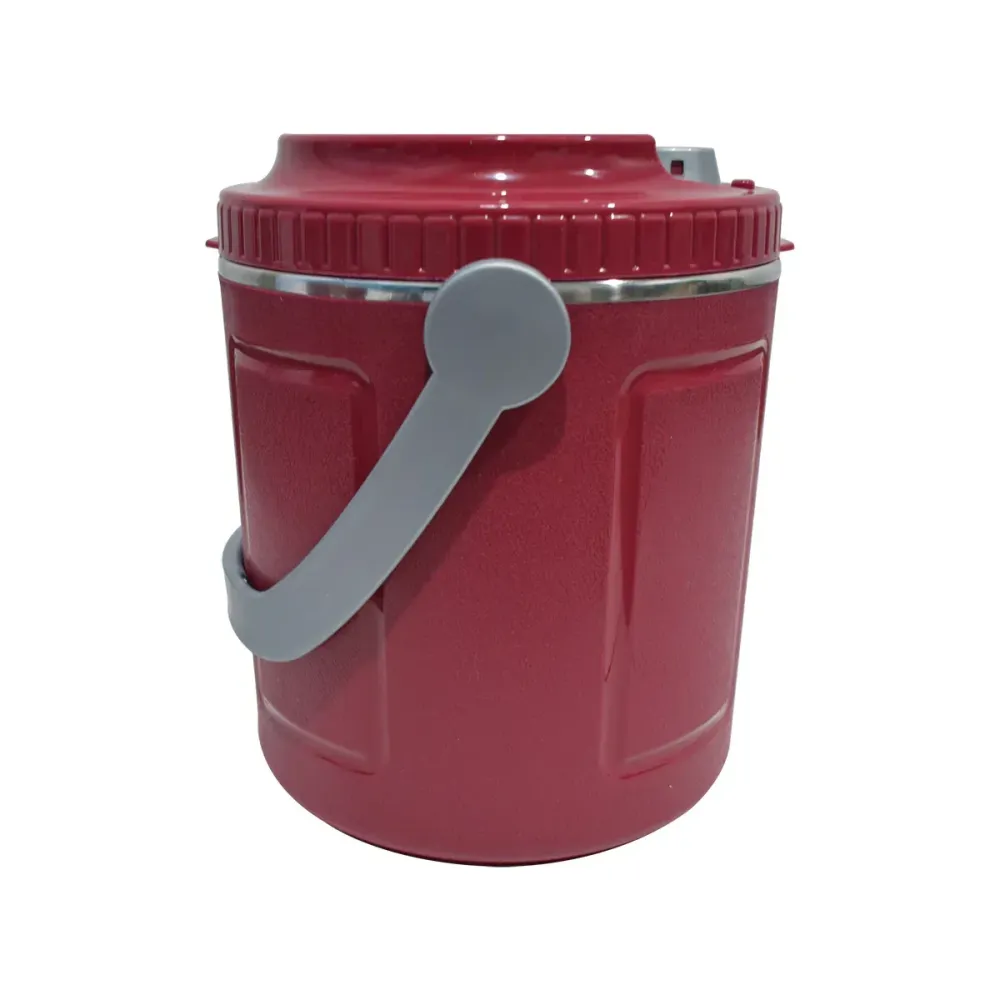 Caserola termica, set 3 piese, cu interior din inox, Naimeed D4803, Rosu