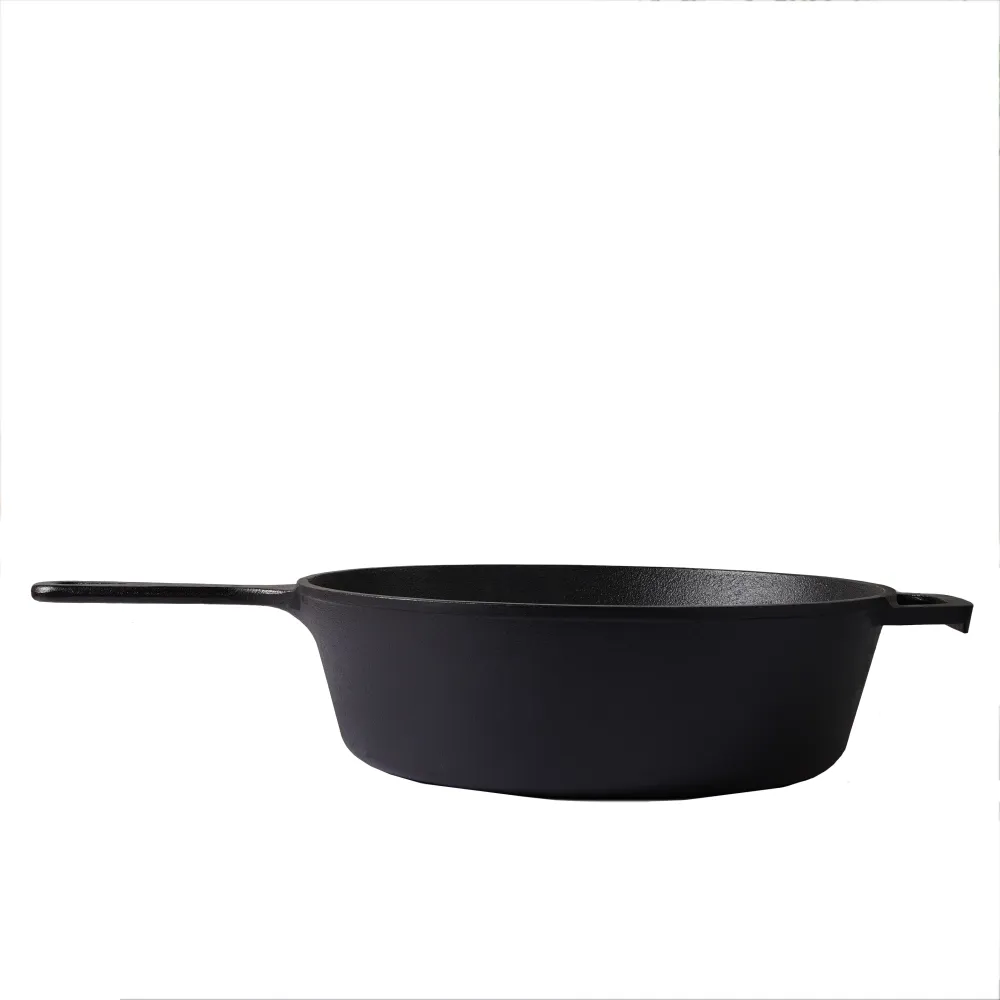 Cast Iron Skillet (EXTRA DEEP) - 10.25"-Inch (26 cm) Skillet Lid, Frying Pans + Silicone Handle Holder Covers - Oven Safe...