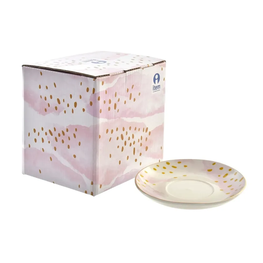 Ceainic DKD Home Decor Geam Porțelan Roz Transparent Alb Verde (2 Unități)