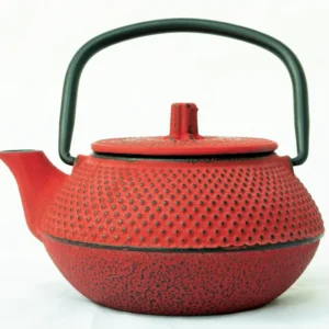 Ceainic japonez din fontă „Tetsu” roșu 0.300ml.