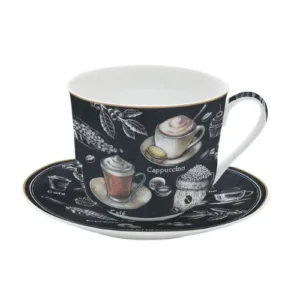 Ceasca si farfurioara pentru mic dejun, 400 ml, Barista - SIMONA'S COOKSHOP