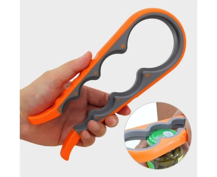 Cleste pentru deschiderea borcanelor si sticlelor - 4 prinderi, Plastic, 23 cm