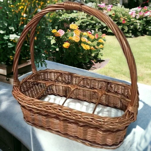 Cos pentru 8 Sticle din Rachita, 42 x 24 x 36 cm