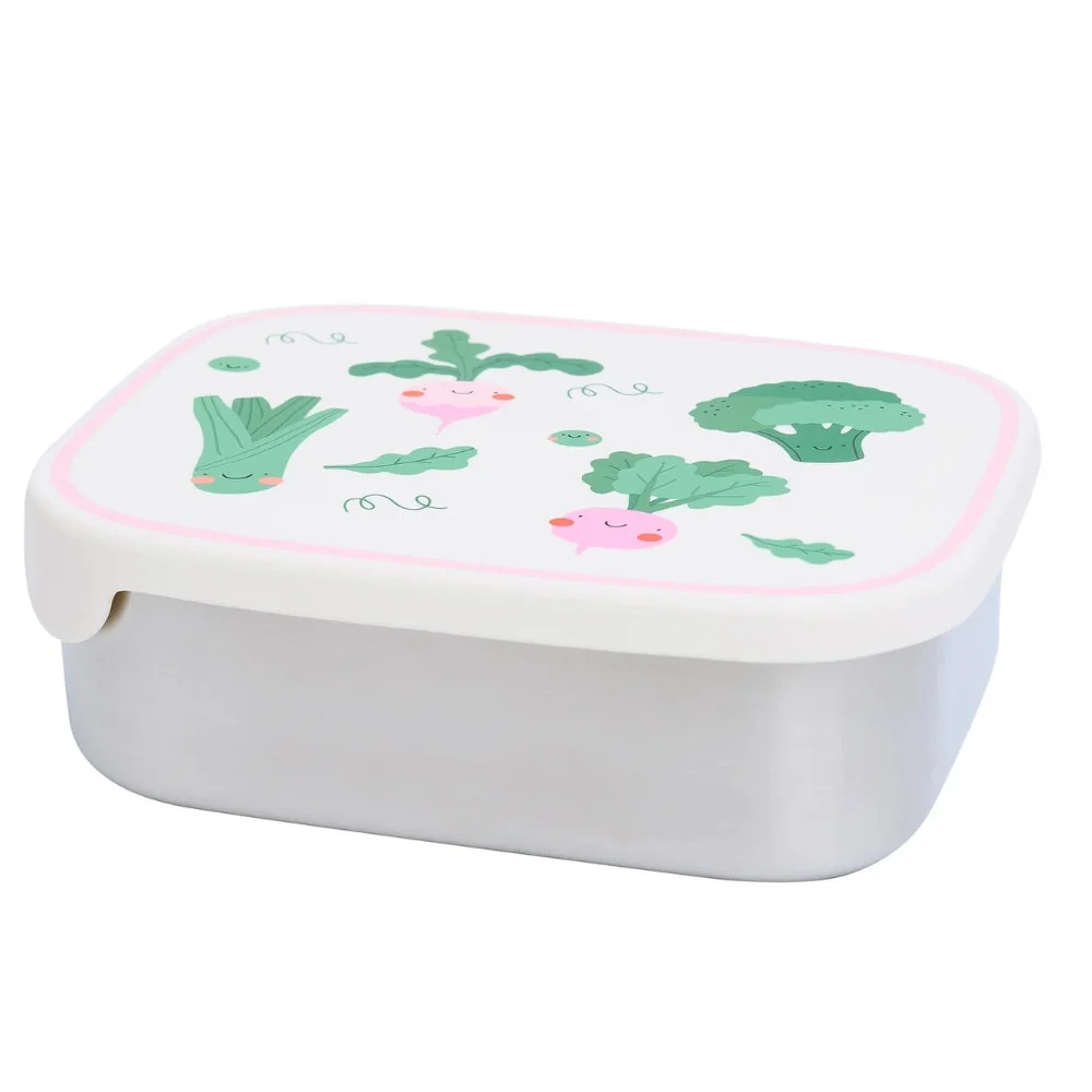 Cotton Cloud Cutia de prânz din oțel inoxidabil pentru copii cu separatoare detașabile Veggie Pals