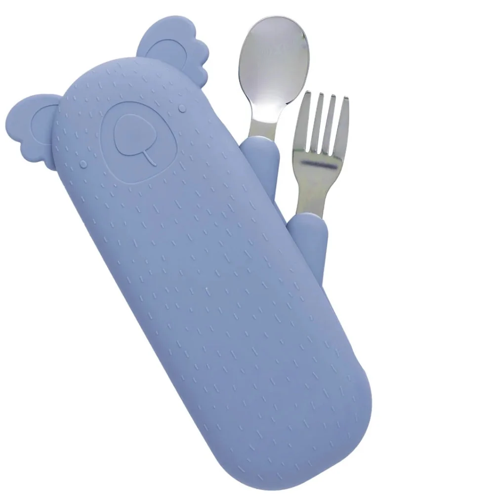 Cotton Cloud Tacâmuri pentru copii în cutia Zoe Koala în Fog Blue
