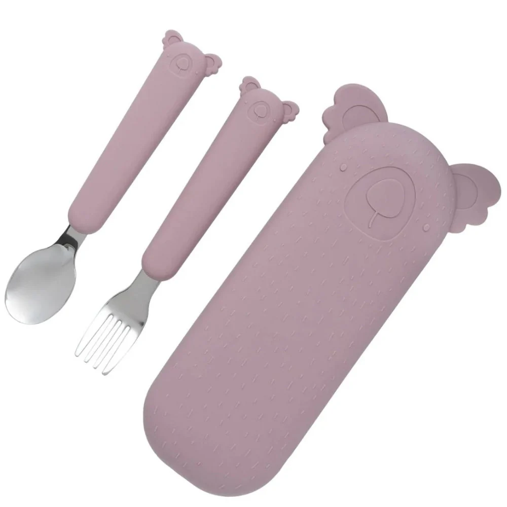 Cotton Cloud Tacâmuri pentru copii în cutia Zoe Koala în culoarea Mauve