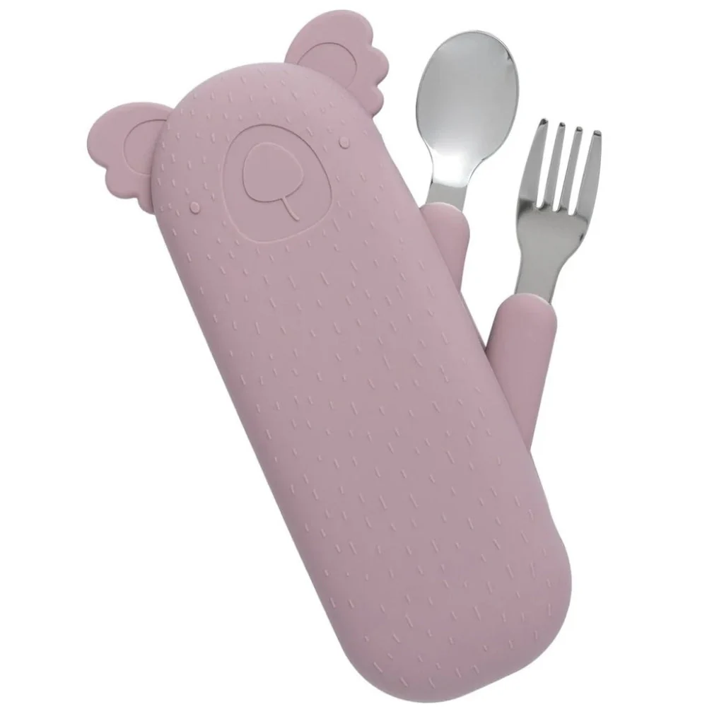 Cotton Cloud Tacâmuri pentru copii în cutia Zoe Koala în culoarea Mauve