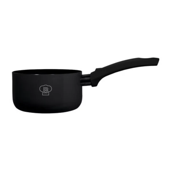 Cratită din Aluminiu cu Strat Antiaderent, 16 cm, 1L, Negru Mat – Compatibilă cu Plite pe Gaz și Electrice