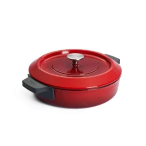Cratita din fonta cu capac, 3.8 litri, rosu, Iron - Woll