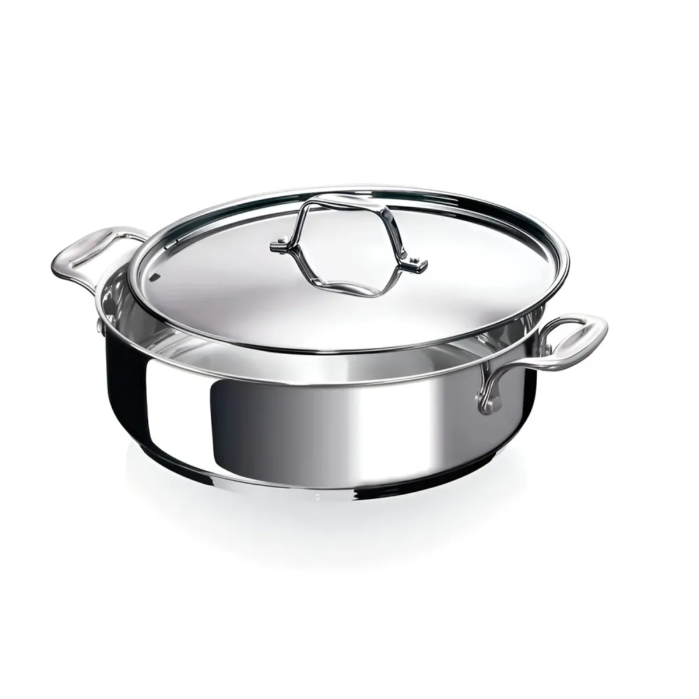 Cratita cu manere laterale si capac, inox, 5.1 L, 28 cm, Chef - BEKA