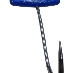 Cârlig inox de mână pentru carne cu mâner din plastic, 11.5 cm