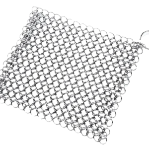 Curățător pentru fontă 7”x7” (18 x 18 cm) oțel inoxidabil premium pentru tigăi, oale și cratițe din fontă