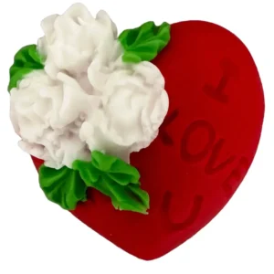 Decoratiune Comestibila Din Zahar Inima I Love You Dimensiune 5 Cm Dulce Ornat Pentru Prajituri