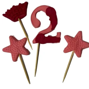 Decoratiune Comestibila Din Zahăr Cifra 2 Roz Fucsia Detaliu Festiv Pentru Torturi Si Prajituri