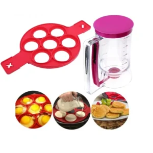 Dispenser aluat + forma silicon pentru oua/clatite