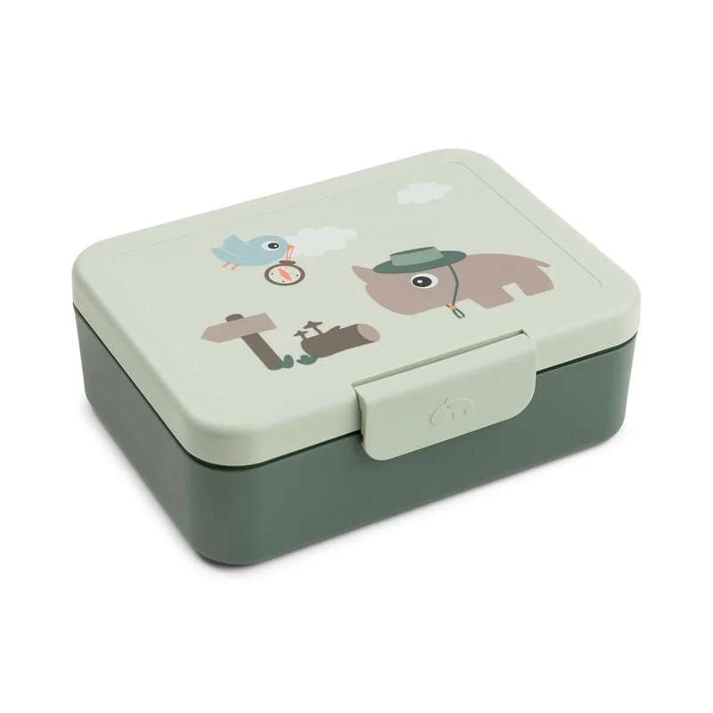 Done Deer Cutie de prânz cu separator Tiny Trails - Verde