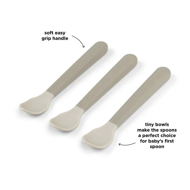 Done Deer Foodie Easy-Grip Babyske - 3-Pak - Nisip