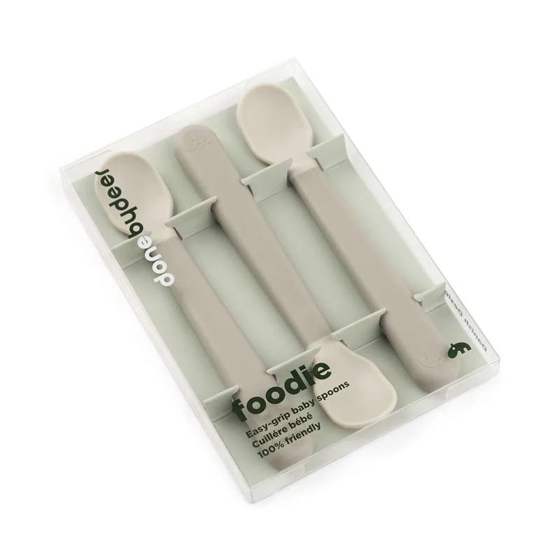 Done Deer Foodie Easy-Grip Babyske - 3-Pak - Nisip