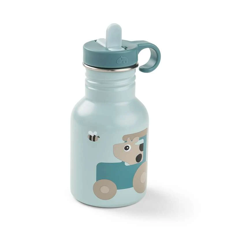 Done Deer Sticlă de băut - Oțel inoxidabil - 350ml - Tiny Farm - Albastru
