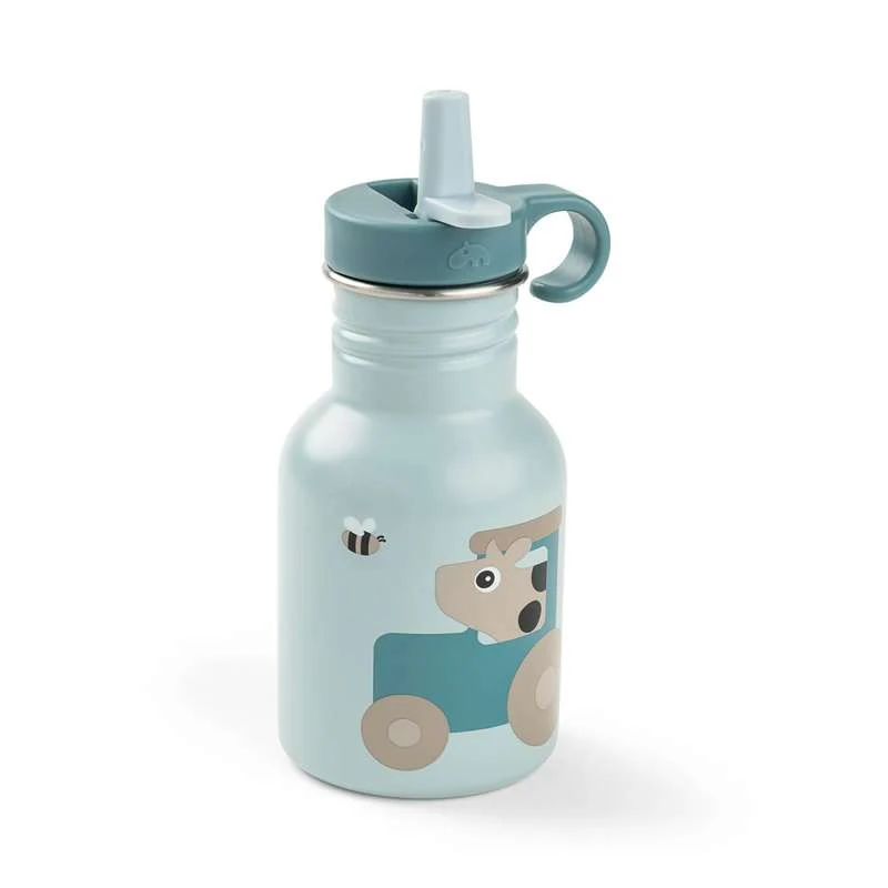 Done Deer Sticlă de băut - Oțel inoxidabil - 350ml - Tiny Farm - Albastru