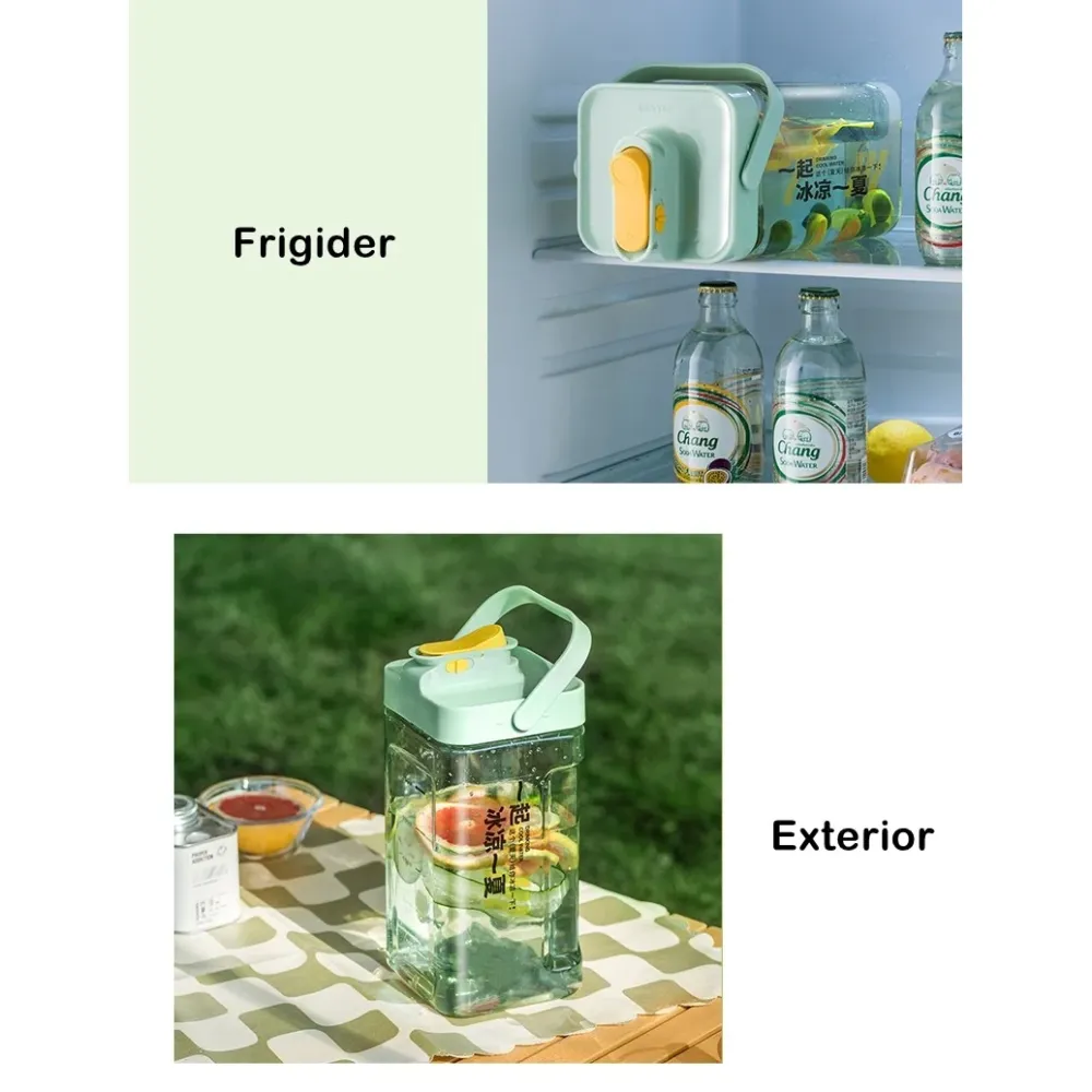 Dozator portabil pentru bauturi Vivimall, 3.5 litri, capac etans, duza deschidere/inchidere, recipent din plastic, gradat,...