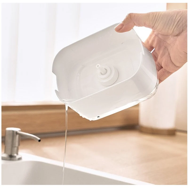 Dozator Vivimall, Dispenser 2 1 pentru Detergent Lichid de Vase sau pentru Obiecte Sanitare cu Suport pentru Burete de Buc...