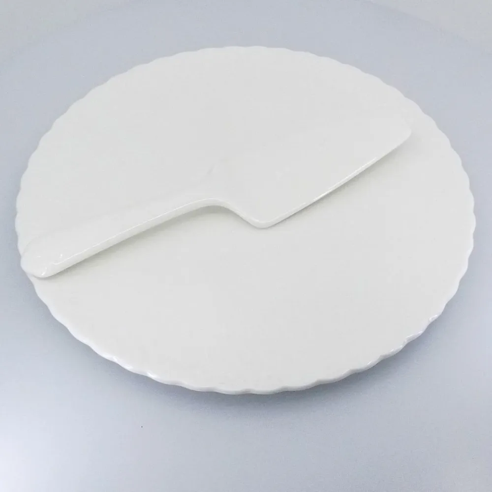 Farfurie de desert Narumi cu lopata din portelan Bone China /0330
