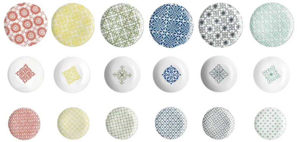Farfurie pentru desert, 19,7 cm, portelan, gri, colectia Le Maioliche - GUZZINI