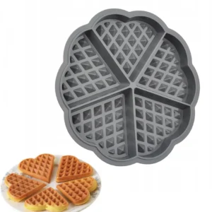 Forma pentru vafe forma de inima, UBX®, silicon, 18x18x1.4 cm, gri