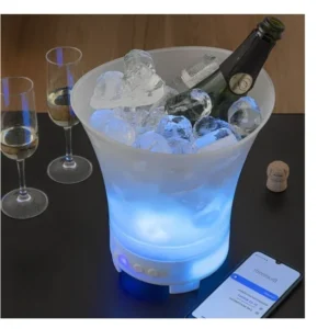 Frapiera cu lumina LED si difuzor Bluetooth, 7 culori, reincarcabila USB, capacitate 5L