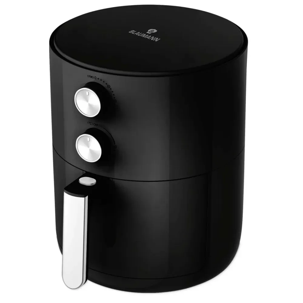 Friteuza cu Aer Cald (Air Fryer) 3.5 Litri, 1500W, Gatire Sanatoasa Fara Ulei, Cos Antiaderent, Negru-Argintiu