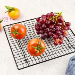 Grila metalica pentru racirea prajiturilor si produselor de patiserie, Zola®, din otel, rezistenta la temperaturi mari, ne...