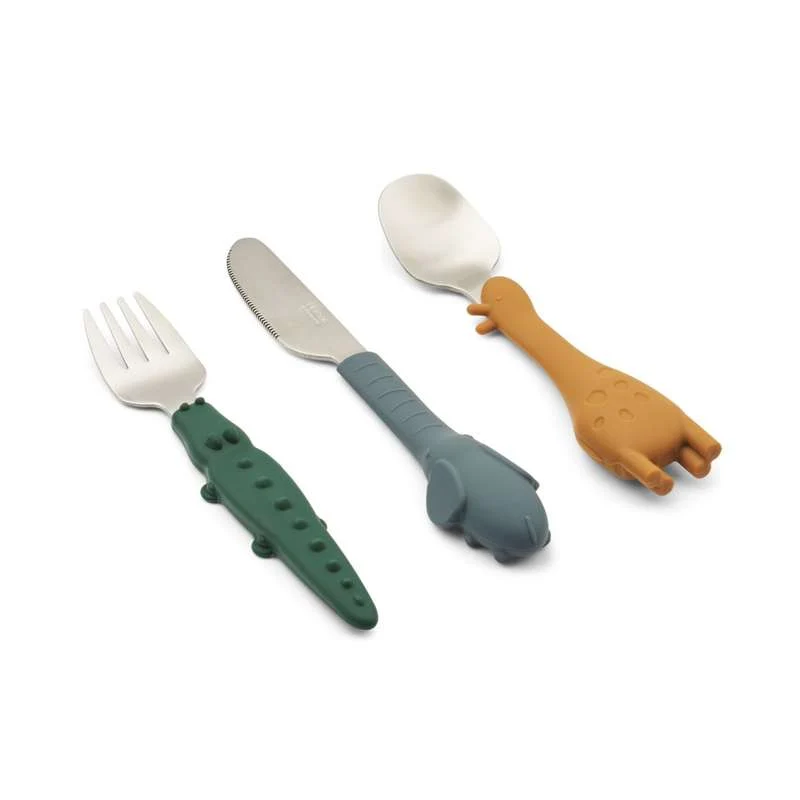 Liewood Tove Set de tacâmuri - Amestec de caramel auriu