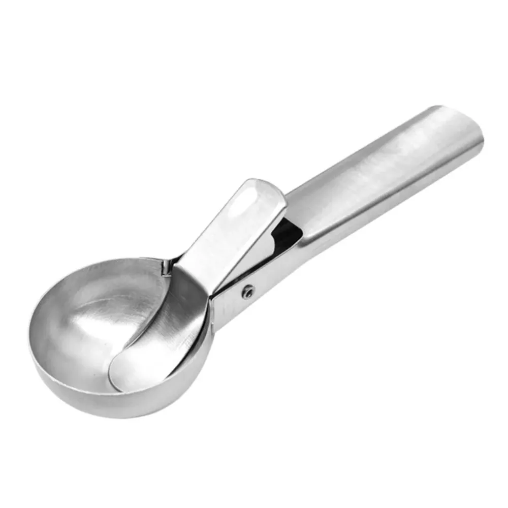 Lingura dozatoare inghetata Vivimall, Cool Serving, inox, gri