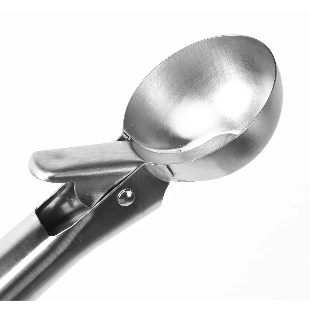 Lingura dozatoare inghetata Vivimall, Cool Serving, inox, gri