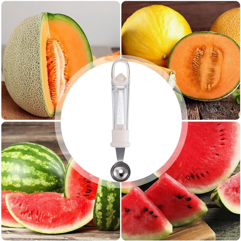 Lingura pentru Bile de Fructe, Vivimall, Scobitor Fructe, Ustensila Multifunctionala pentru Fructe, Accesoriu de Bucatarie...
