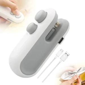 Mini aparat de sigilat pungi 2 în 1, portabil și reîncărcabil cu magnet pentru frigider– sigilare & tăiere, ideal pentru a...