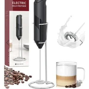 Mixer pentru spuma de lapte, cafea, oua, caffe latte, ciocolata calda cu suport