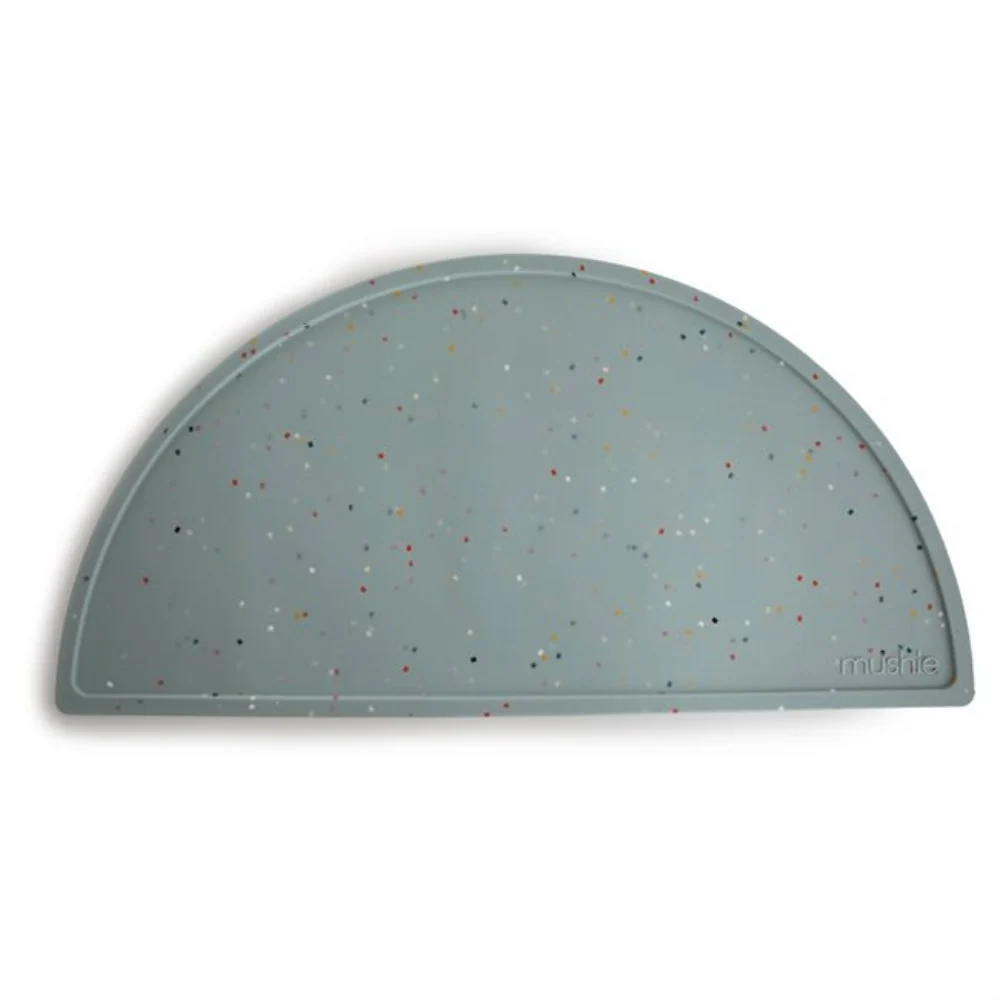 Mushie Cambridge Blue Confetti Table Pad