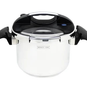 Oală Sub Presiune Royalty Line, 8 L – Inox Premium, Compatibilă cu Inducție, Sistem de Siguranță Multiplu