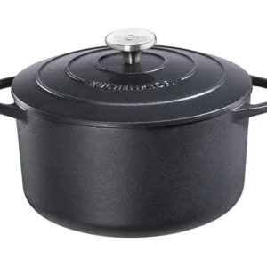 Oala din fonta, cu capac, 22 cm, 3 litri, negru, colectia Provence - KUCHENPROFI