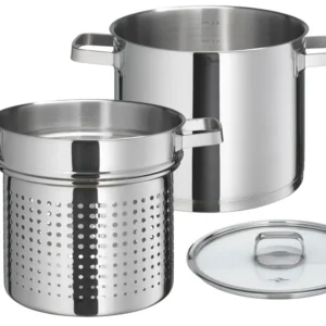 Oala din inox pentru paste, cu capac, 23 cm, 6 litri, colectia San Remo - KUCHENPROFI