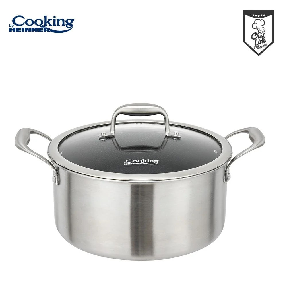 Oala Heinner HR-MRK-28 | 28cm, 7L, Inox 3 Straturi, Capac Sticla