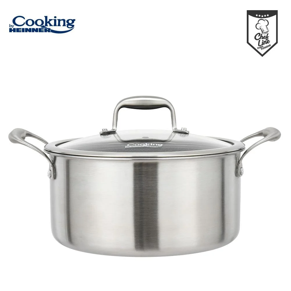 Oala Heinner HR-MRK-28 | 28cm, 7L, Inox 3 Straturi, Capac Sticla