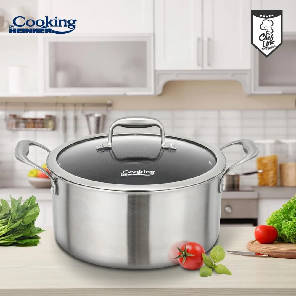 Oala Heinner HR-MRK-28 | 28cm, 7L, Inox 3 Straturi, Capac Sticla