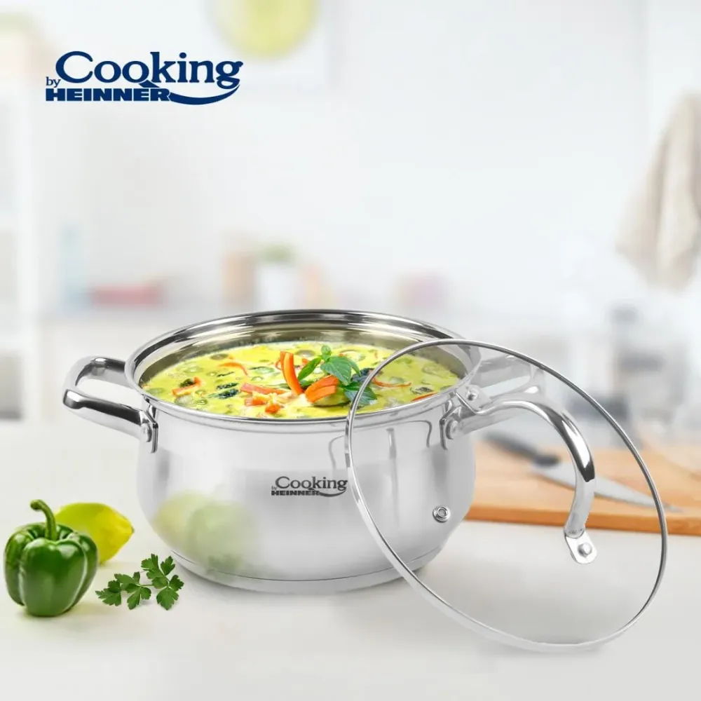 Oala Heinner HR-MSF-026 | 2.6L, Inox, 18cm, Capac Inclus