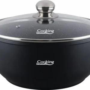 Oala Heinner HR-SCO-A0336A | 36cm, 13.5L, Aluminiu Turnat, Dark Line